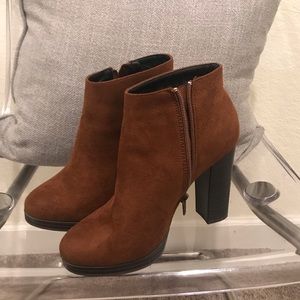 Brown booties size 7